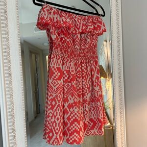 NWT Wish Coral Off the Shoulder Mini Dress